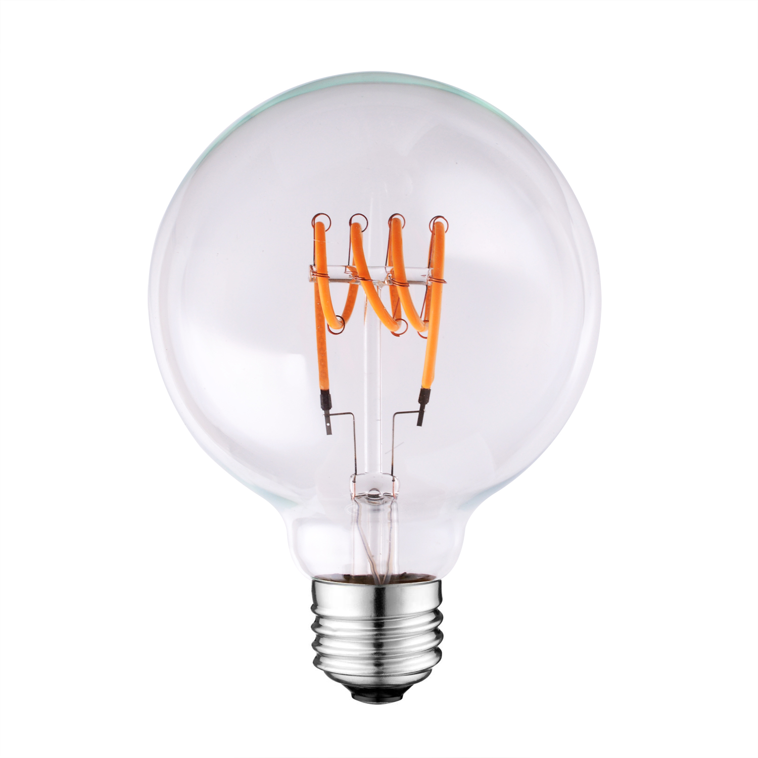 G80 curved filament led bulb Dimmable Amber