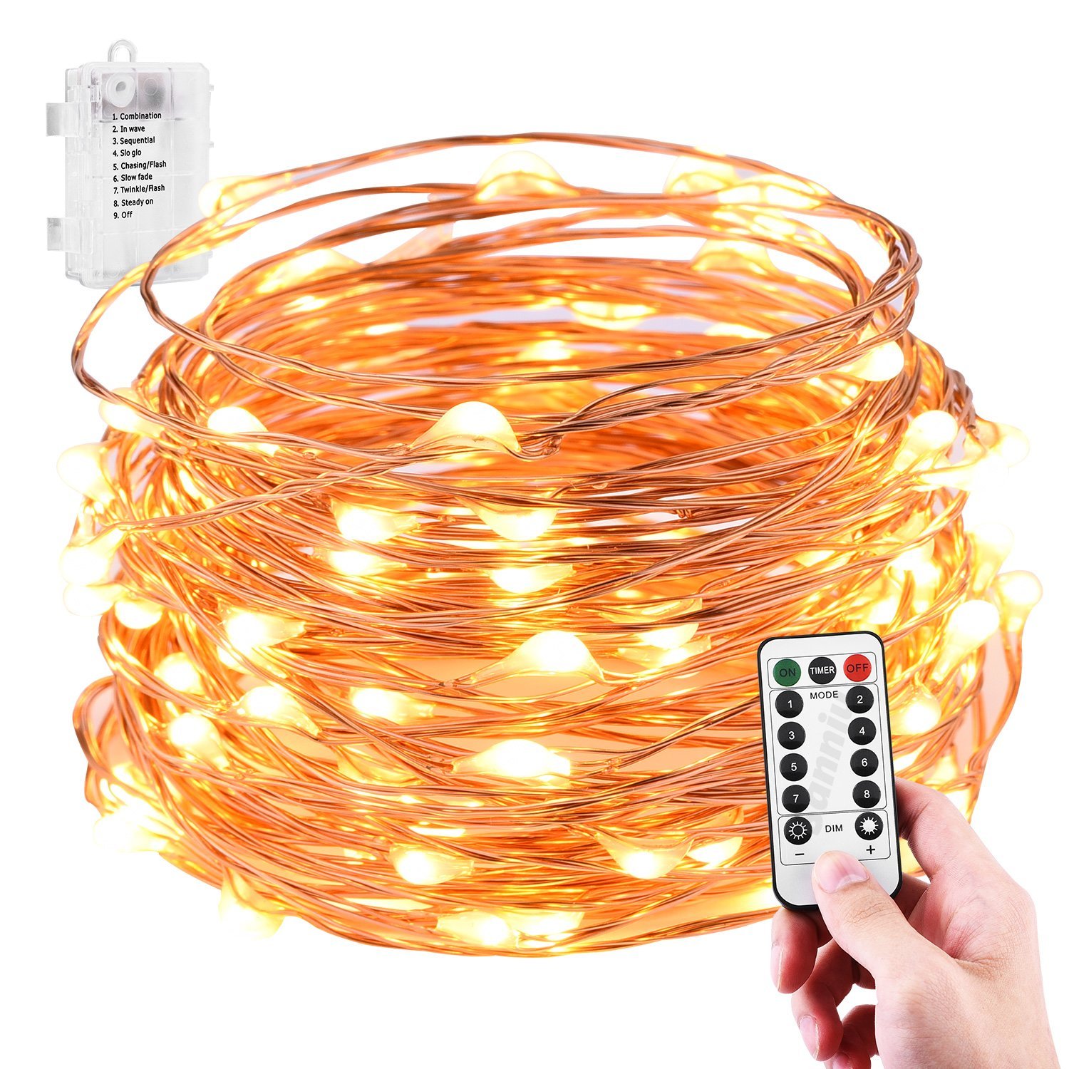 Colored Copper Wire Batteries Powered String Light