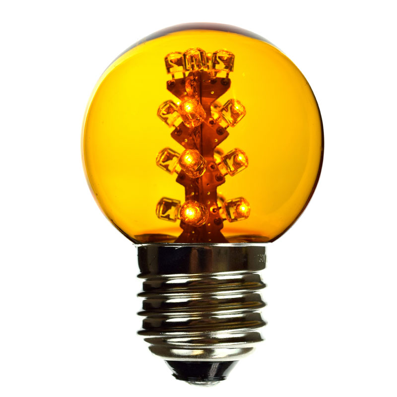 E27 G50 Amber LED globe light bulbs
