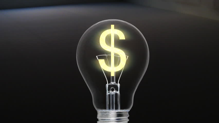 E27 Dollar symbol filament bulb light